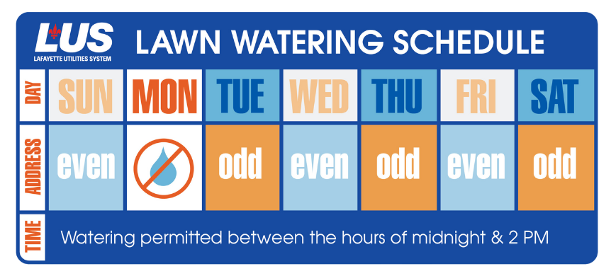 2023 Watering Schedule